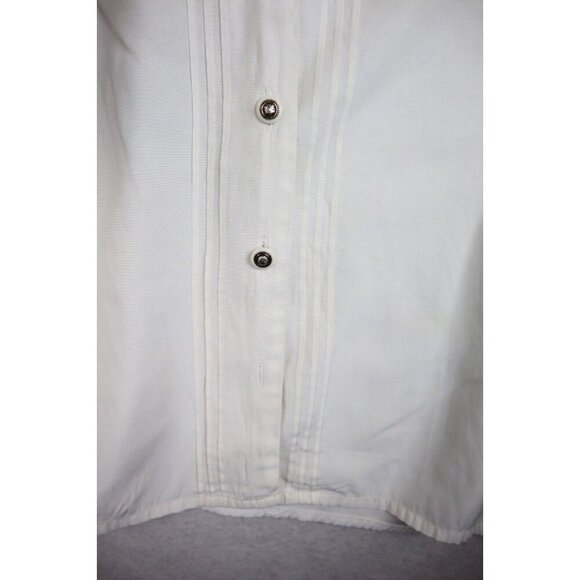 JANTZEN - WOMEN'S IVORY LONG SLEEVE BUTTON-UP BLOUSE - SIZE XL - FLAWS - Picture 10 of 14